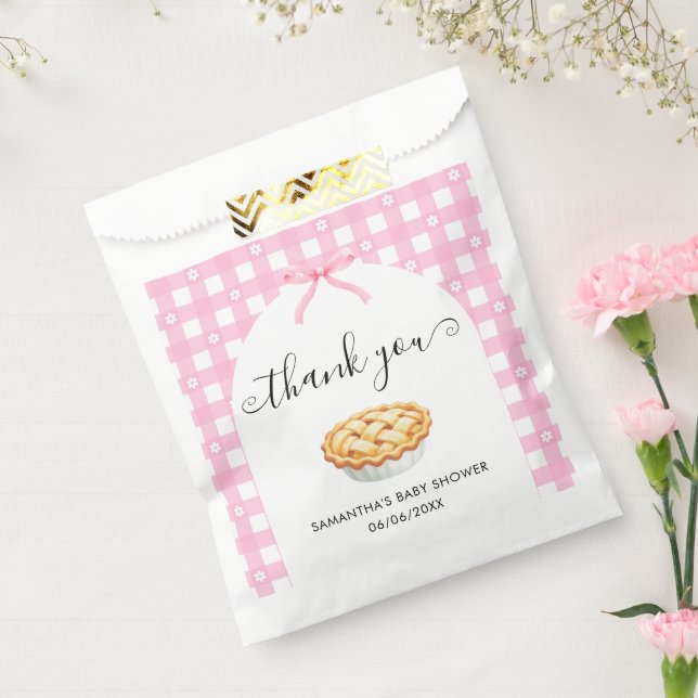 Pink Coquette Pie Baby Shower Thank You Favour Bags (Sealed)