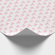 Pink Coquette Ribbon Wrapping Paper