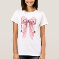 Pink Coquette Spider Bow T-Shirt