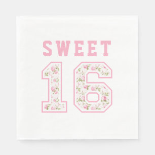 Pink Coquette Sweet 16 University Napkin