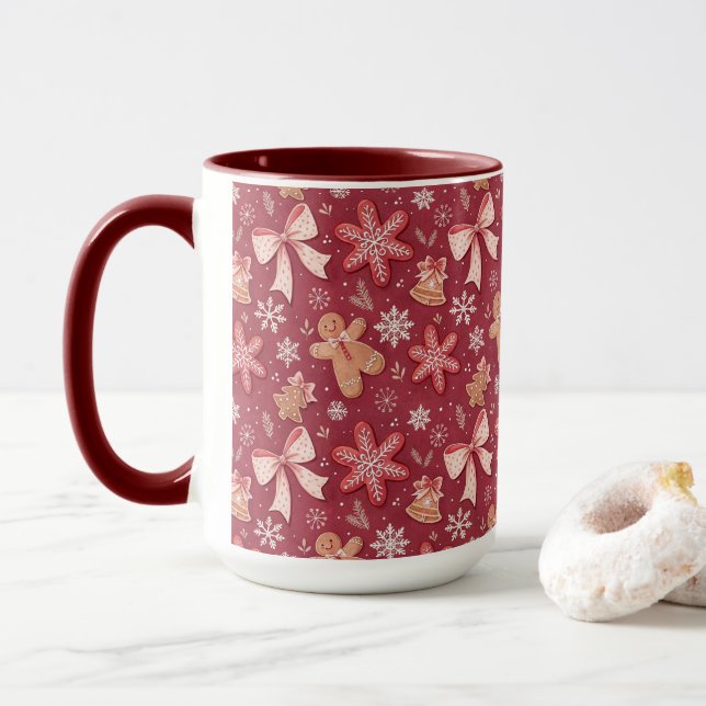 Pink Coquette & Sweet Xmas Mug (With Donut)