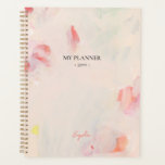 Pink & Coral Abstract Floral Art Goal Planner<br><div class="desc">This custom planner design features a beautiful hand-painted abstract art. You can personalise the text and use it for any purpose (goal setting,  productivity,  to do list,  school / company / business project planner,  ect). More unique stationery or gifts are available at my Zazzle store byEunmee.</div>