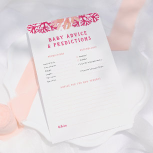 Pink Coral Baby Predictions & Advice Game