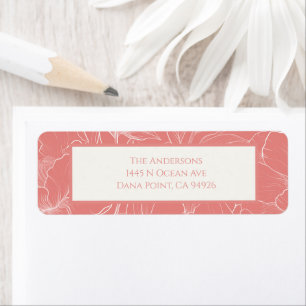 Pink Coral Botanical Minimalist Wedding