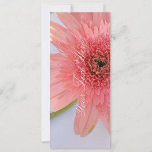 Pink Coral Chrysanthemum Your Text Flat Card