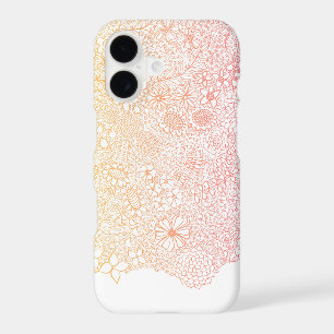 Pink Coral Elegant Artist Illustrated Ombre
