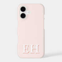Pink & Coral | Minimal Modern Initial Monogram