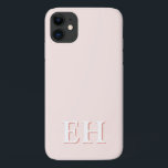 Pink & Coral | Minimal Modern Initial Monogram Case-Mate iPhone Case<br><div class="desc">This stylish phone case design features a simple modern design in blush pink and coral. Make one of a kind phone case with custom initial and name. It will be a cool, unique gift for someone special or yourself. If you want to change the fonts or position, click the "Customise...</div>