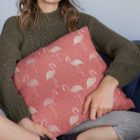 Pink Coral Red Flamingo Seamless Pattern