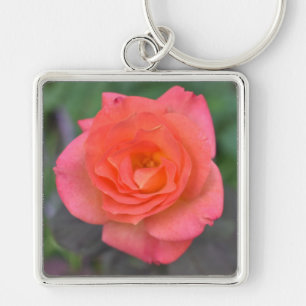 Pink Coral Rose Nature Photography Flower Plant Key Ring