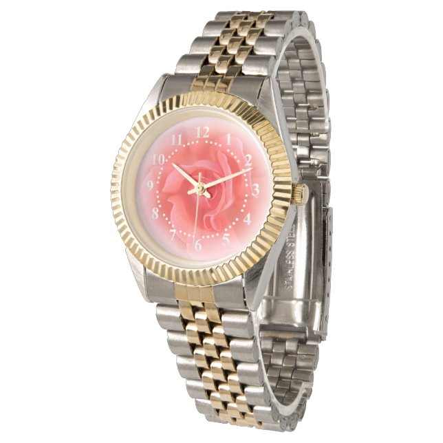 pink coral rose watch (Angled)