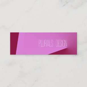 Pink corner mini business card