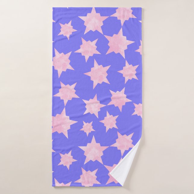 Pink Cosmic Burst Bath Towel Set (Bath Towel)