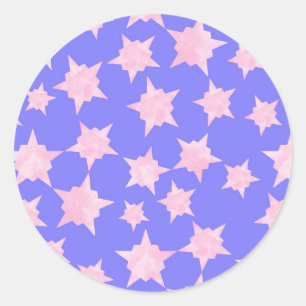 Pink Cosmic Burst Classic Round Sticker