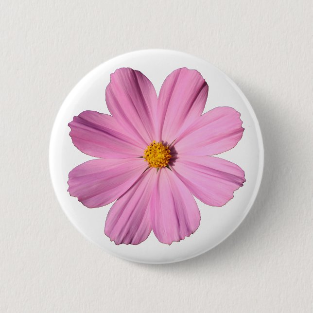Pink Cosmos 6 Cm Round Badge (Front)