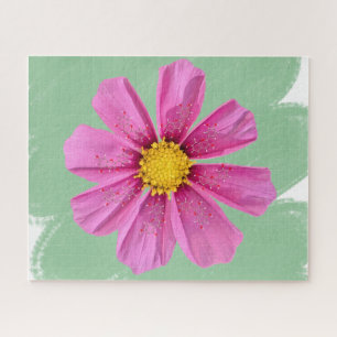 Pink Cosmos Flower Chemistry Puzzle