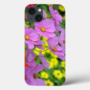 Pink cosmos flower print ipad case