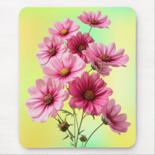 Pink Cosmos Flowers-23456 Mouse Pad