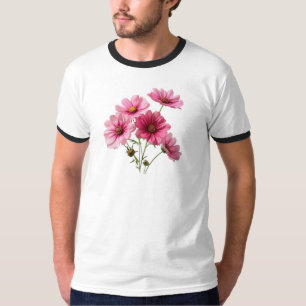 Pink Cosmos Flowers-23456 T-Shirt