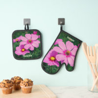 Pink Cosmos Flowers Personalised