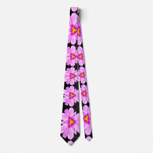 Pink Cosmos Pattern Tie