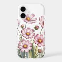 Pink Cosmos Watercolor