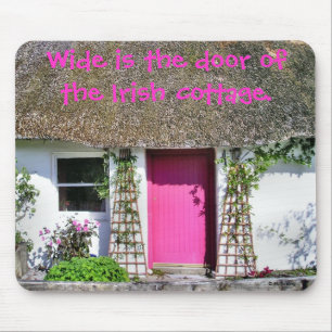 Pink Cottage Door Mousepad