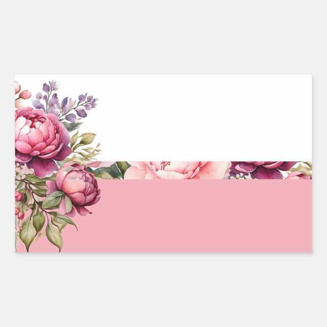 Pink Cottage Floral Sticker (Front)