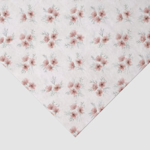 Pink Cottagecore Wildflowers Botanical Print  Tissue Paper