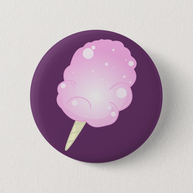 Pink Cotton Candy 6 Cm Round Badge (Front)