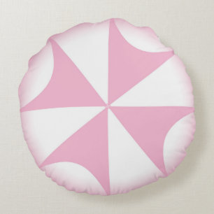 Pink Cotton Candy Cross Pretty Throw Round Cushion
