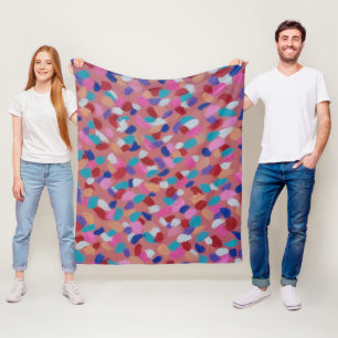 Pink Cotton Candy  Fleece Blanket