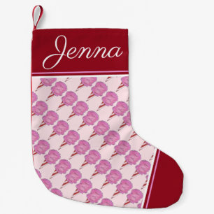 Pink Cotton Candy Spun Sugar Candyfloss Carnival Small Christmas Stocking