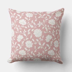 Pink Country Cottage Throw Pillow