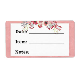 Pink Country Floral Canning and Food Storage Label