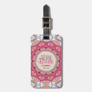 Pink Country Style Team Bride Luggage iD Tags