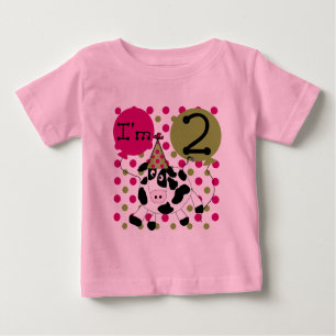 Pink Cow 2nd Birthday T-shirts and Gifts