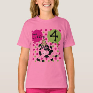 Pink Cow 4th Birthday Tshirts and Gifts