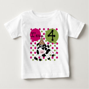 Pink Cow 4th Birthday Tshirts and Gifts