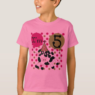 Pink Cow 5th Birthday Tshirts and Gifts
