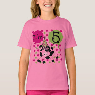 Pink Cow 5th Birthday Tshirts and Gifts
