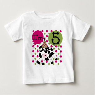 Pink Cow 5th Birthday Tshirts and Gifts