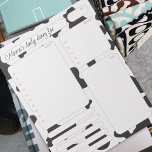 Pink Cow Daily Planner Notes and To Do List<br><div class="desc">Pink Cow Daily Planner Notes and To Do List</div>