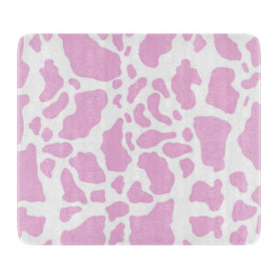 Pink Cow Print Cutting Board