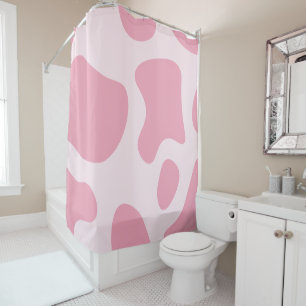Pink Cow Print Shower Curtain