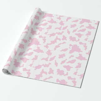 Pink Cow Print Wrapping Paper