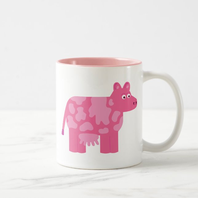 Pink Cow Two-Tone Coffee Mug (Right)