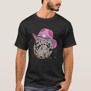 Pink Cowboy Hat Club Disco Party Ball 70s Costume T-Shirt