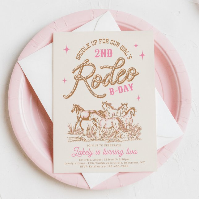 Pink Cowgirl Birthday Invitation (Creator Uploaded)