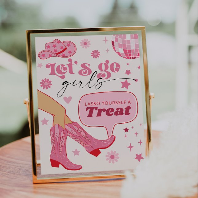Pink Cowgirl Birthday Party Let's Go Girls Treat (Creator Uploaded)